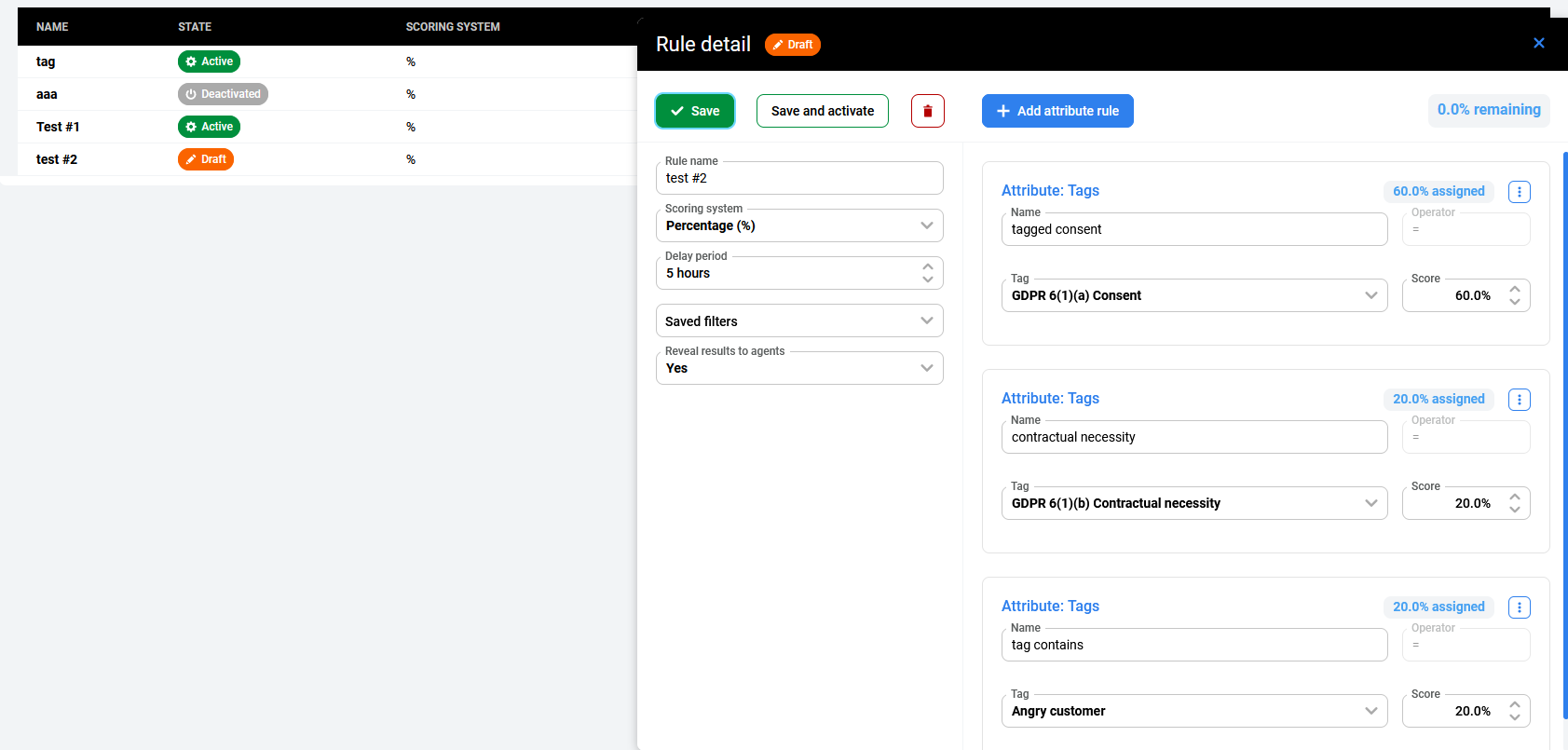 example automated rule